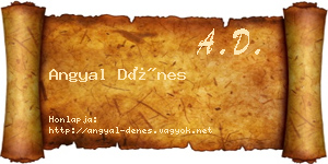 Angyal Dénes névjegykártya